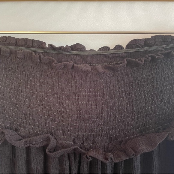 Raisins Loose Beach Day Pants Summer Pull-on Swimsuit Cover Up Black Wide Leg M - Picture 9 of 11